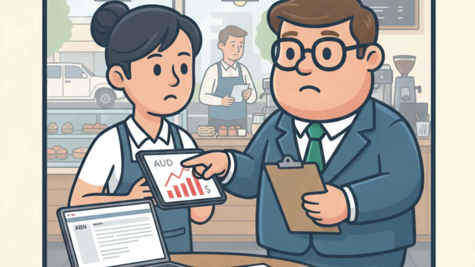 Fred helping a Australian business owner compare Rising Business Loan Costs in 2026: What Australian SMEs Must Know Now