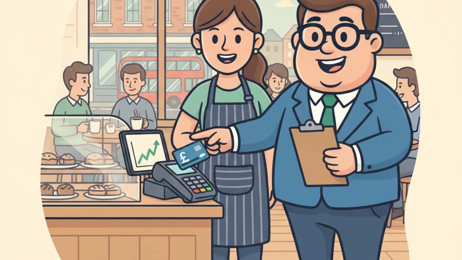Fred explaining Business Credit Cards Work in the UK to a UK business owner