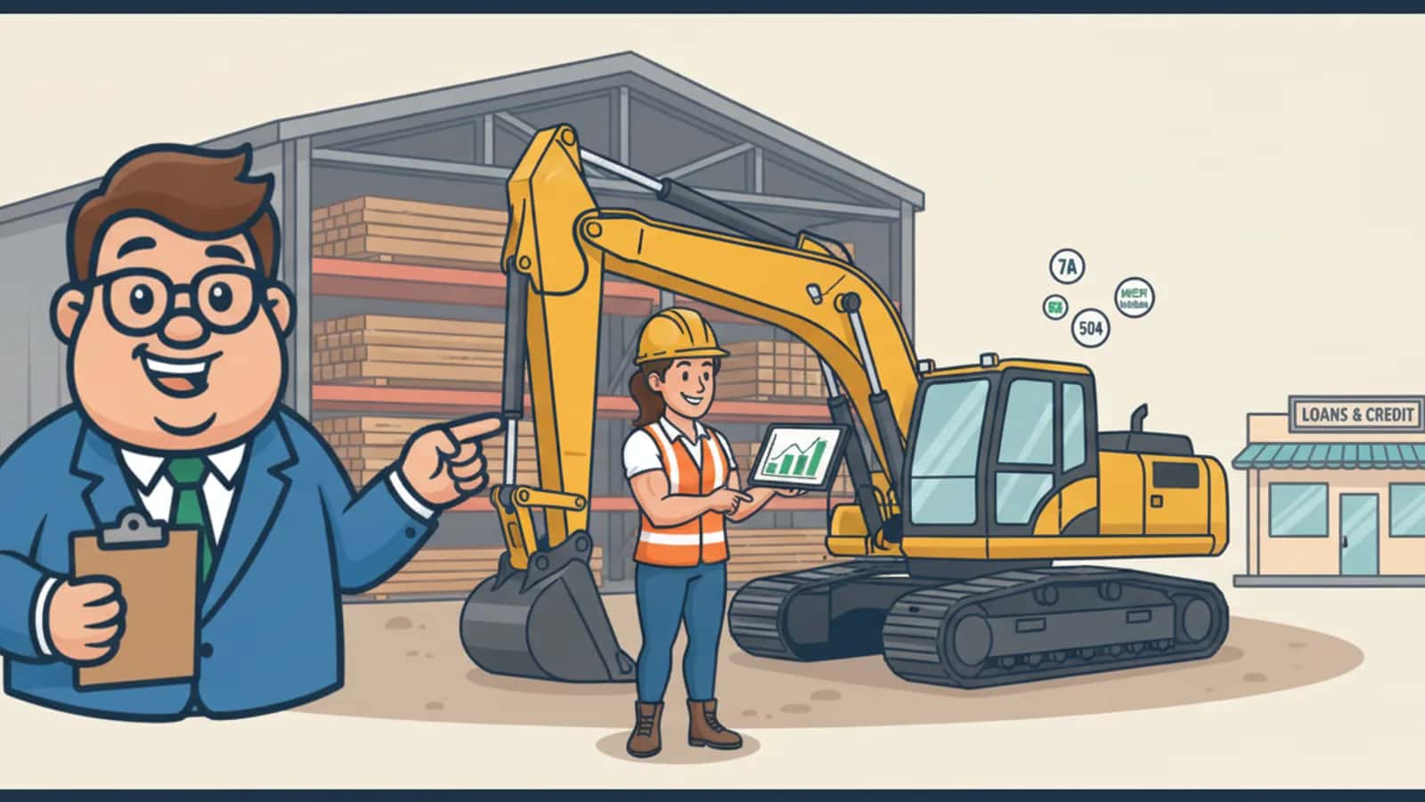 Fred helping a US business owner compare SBA Loan Rates Explained: 7(a), 504 and Microloan Interest Rate Caps for 2026