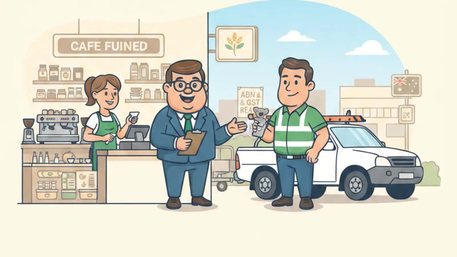 Fred helping a Australian business owner compare Business Loans for Startups vs Established Businesses in Australia: Key...