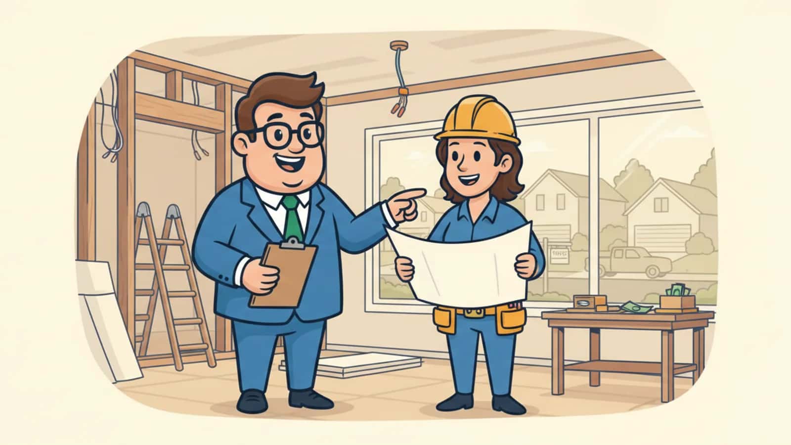 Fred explaining Fix-and-Flip Loan to a US business owner