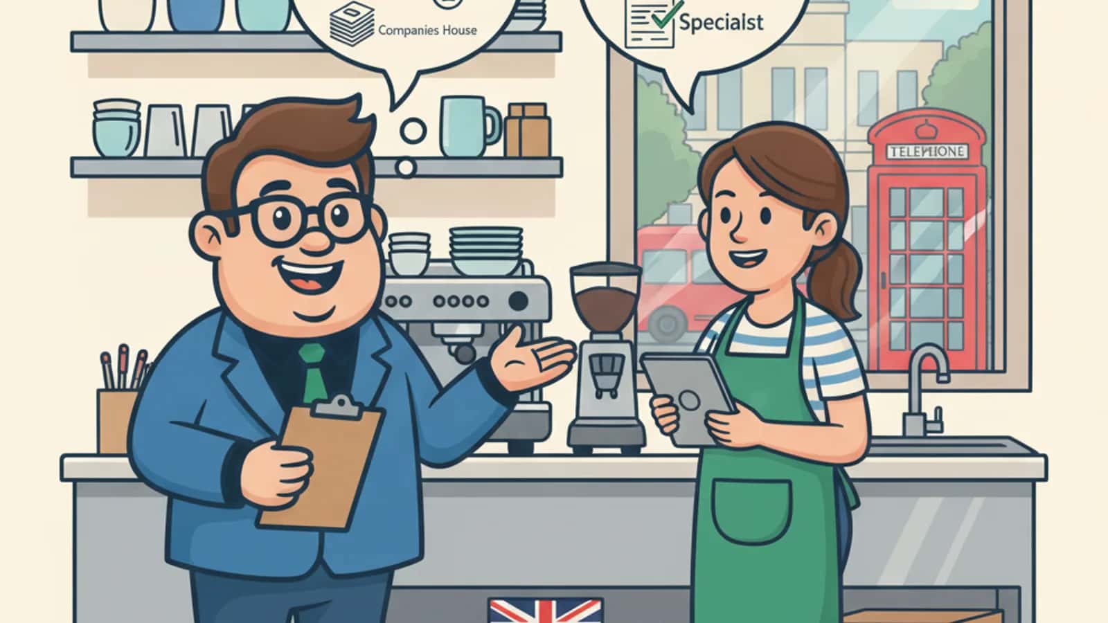 Fred explaining Difference Between Bank Invoice Factoring and Specialist Factoring Companies to a UK business owner