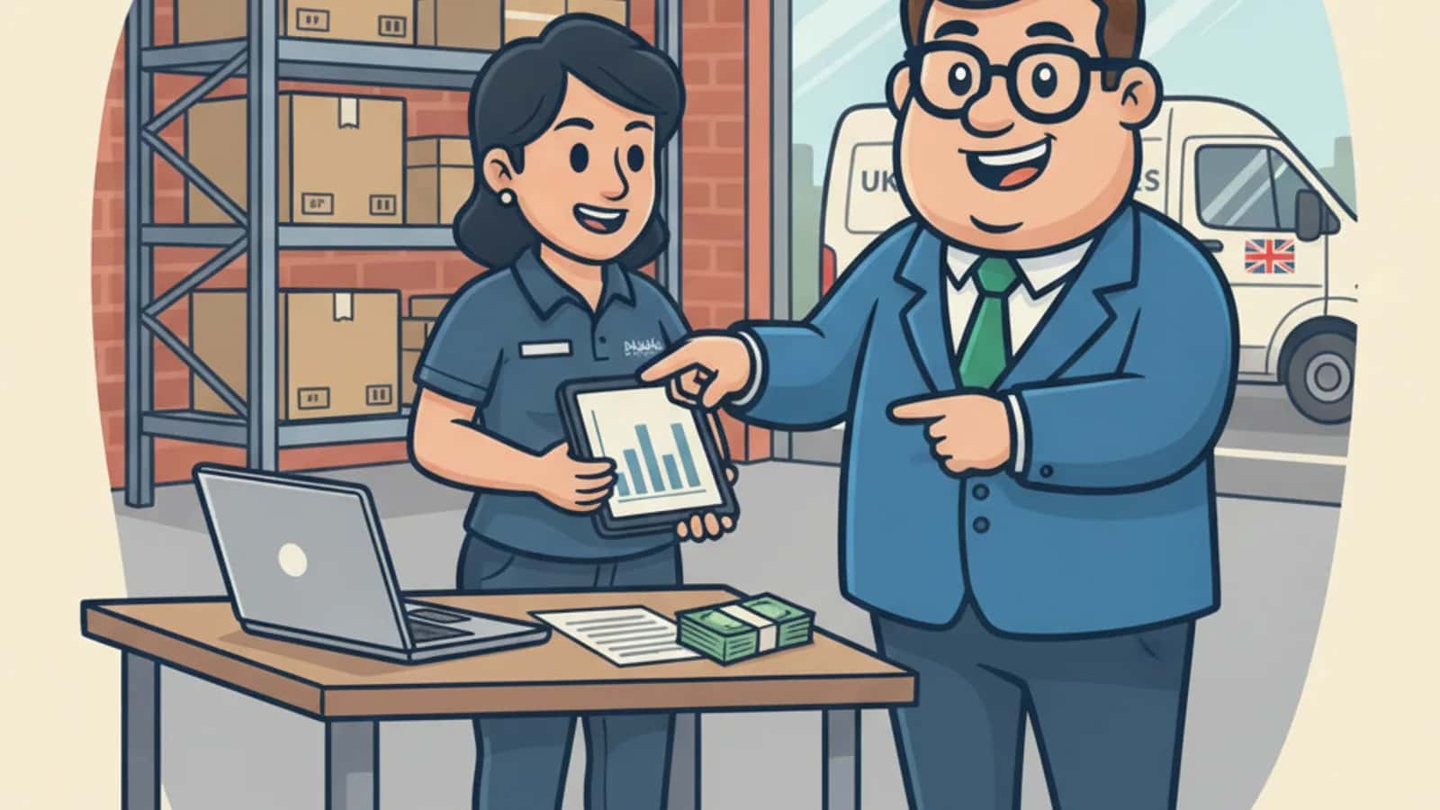 Fred helping a UK business owner compare Invoice Factoring for UK Businesses: Bank‑Branded Facilities vs Specialist...