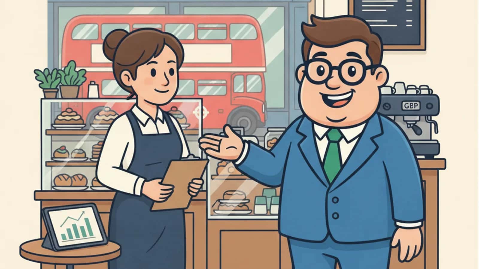 Fred helping a UK business owner compare 150 UK Small Business Grants Available Right Now