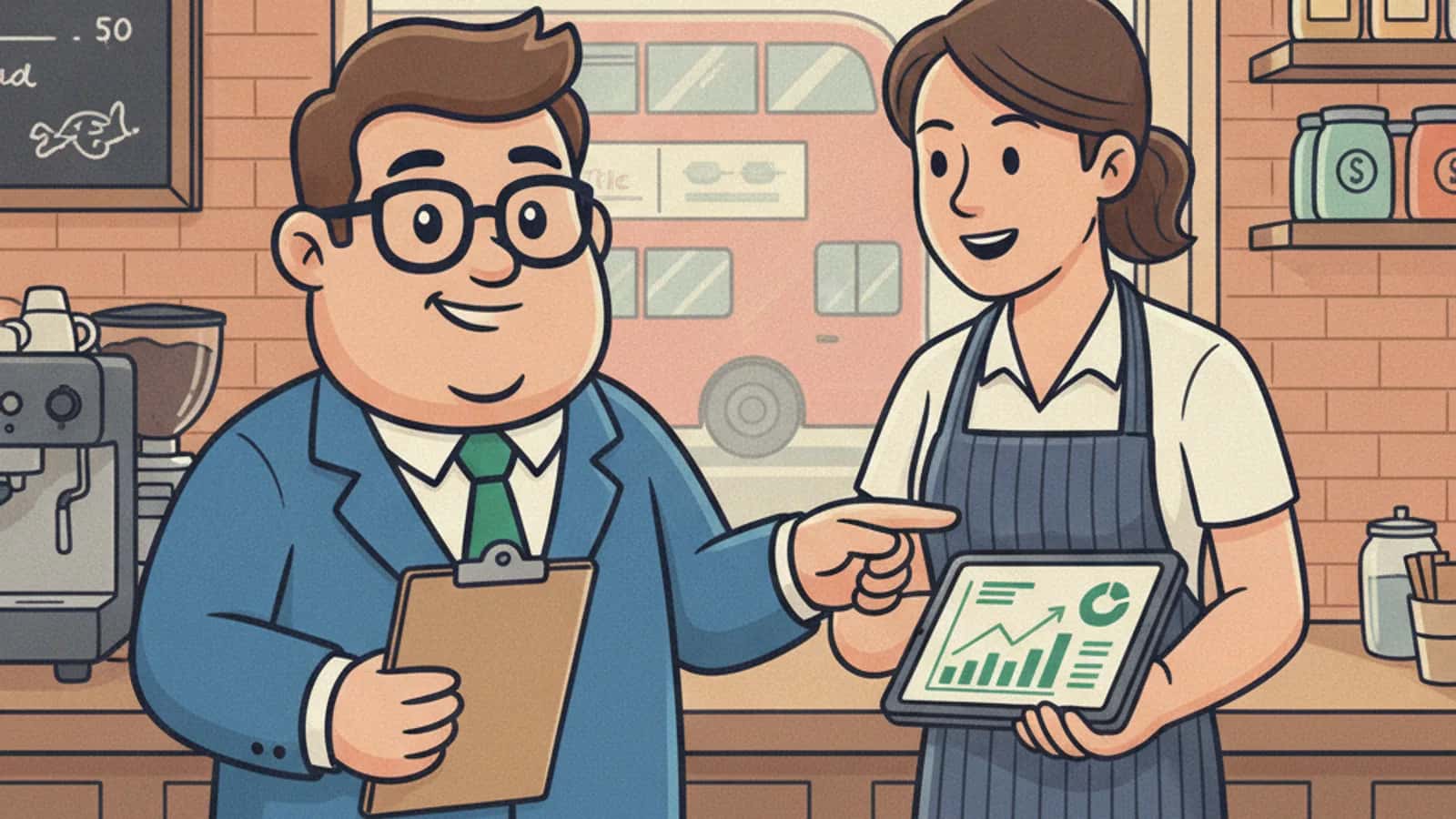 Fred explaining How Are Short-Term Business Loans Priced in the UK to a UK business owner