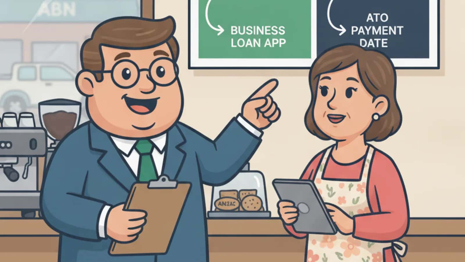 Fred helping a Australian business owner compare ATO Debt Payment Plan vs Business Loan: How Australian SMEs Should Decide