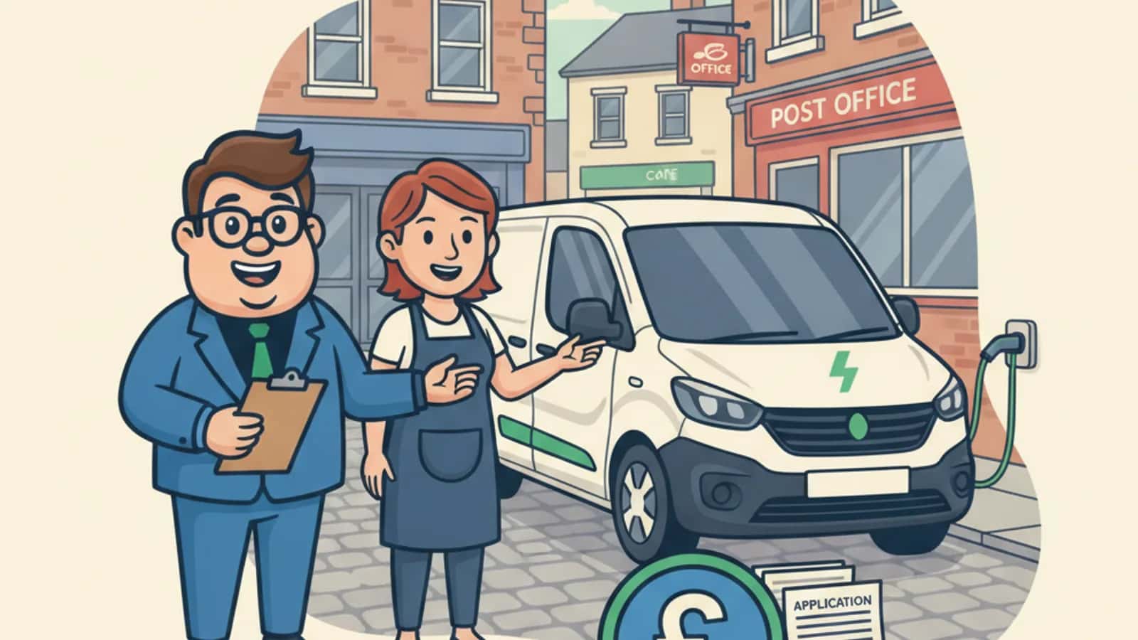 Fred explaining Electric Van Loan Scheme for UK Businesses to a UK business owner