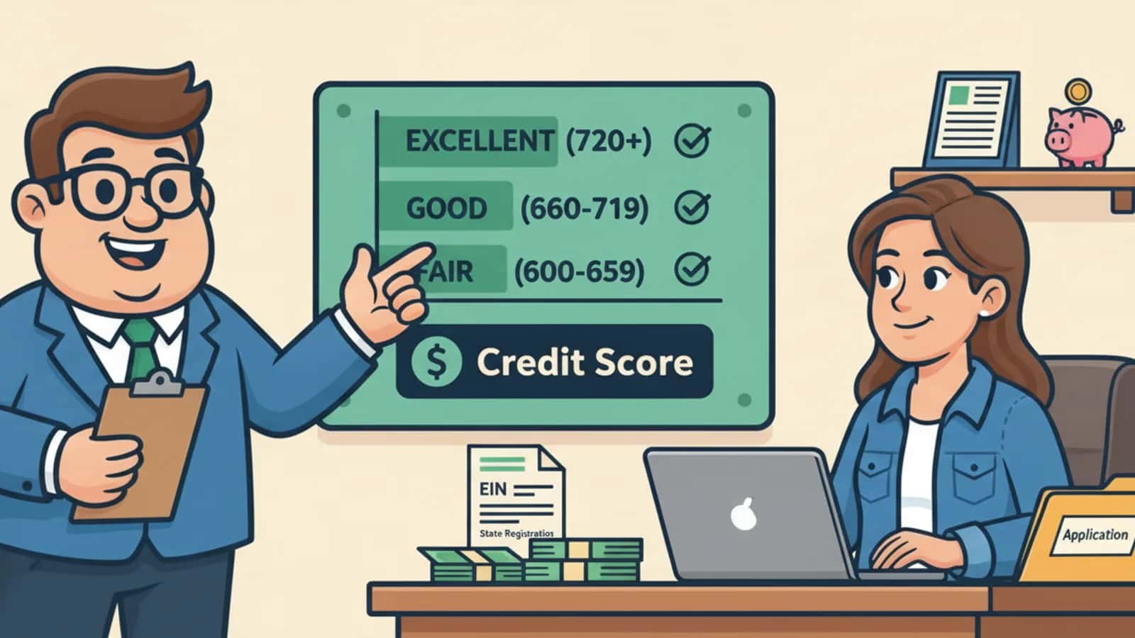 Fred explaining What Credit Score Do You Need for Business Loan Approval to a US business owner