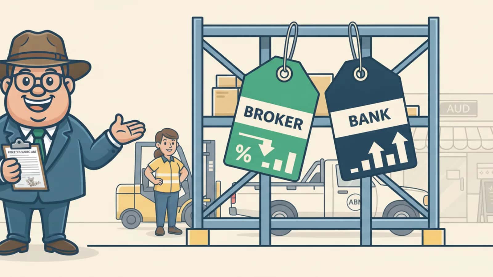 Fred explaining How Much Cheaper Are Loans Through Brokers Compared to Direct Banks to a Australian business owner