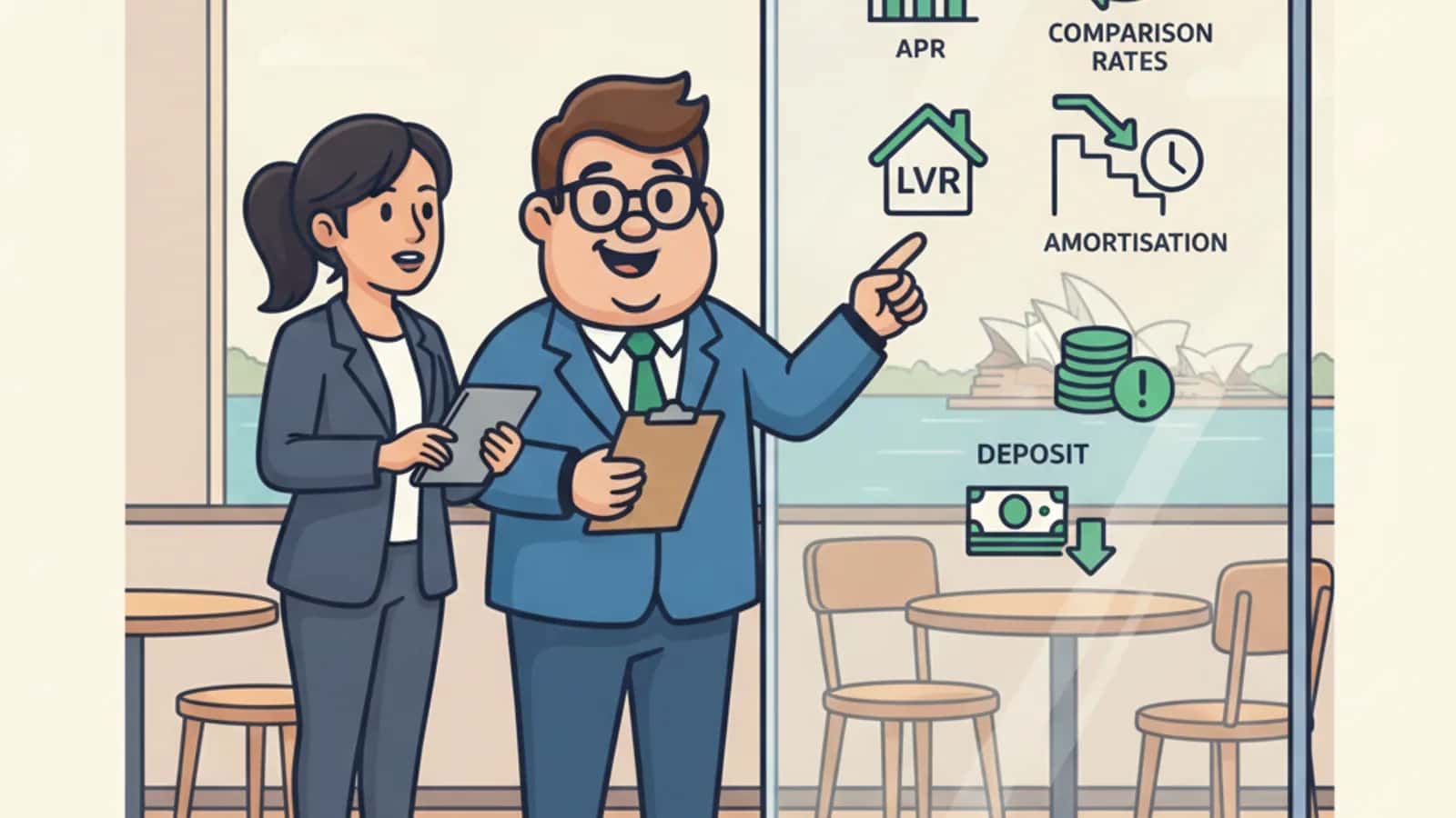 Fred explaining How Much Deposit Do I Need for a Business Loan in Australia to a Australian business owner