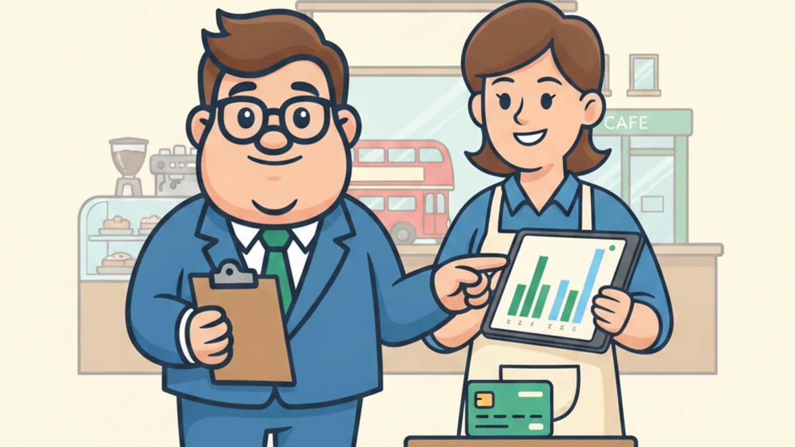 Fred helping a UK business owner compare Using a Business Credit Card for Advertising Spend: Controls, Rewards and Risk