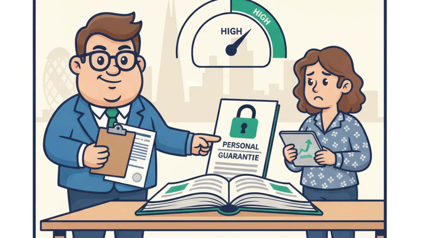 Fred explaining How Risky Are Personal Guarantees for Small Business Owners to a UK business owner