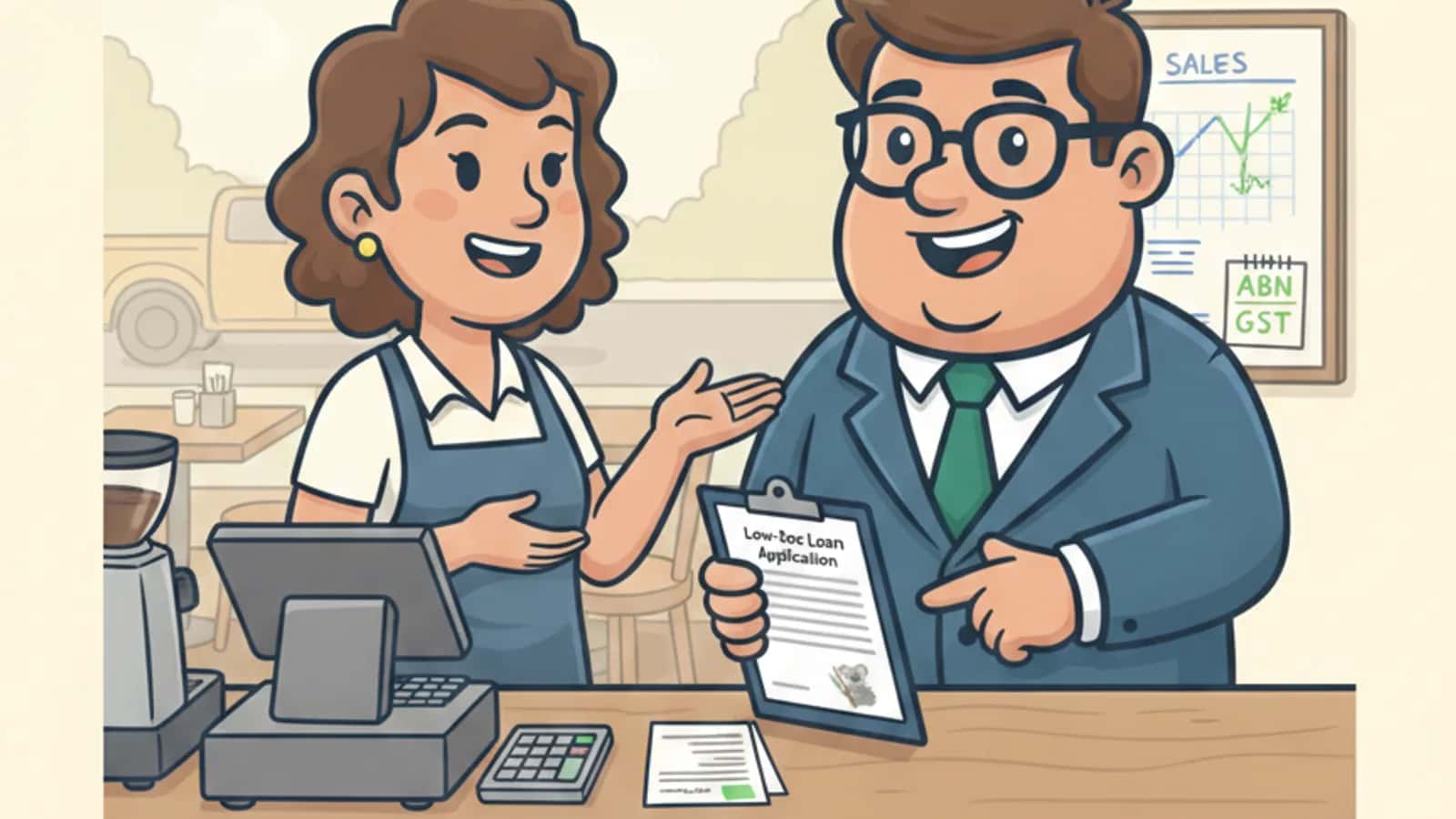 Fred explaining Australian Lenders Offer the Easiest Low-Doc Loan Approval to a Australian business owner