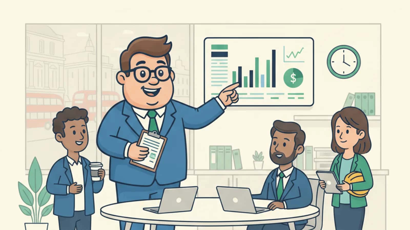 Fred helping a UK business owner compare Average Business Loan Interest Rates: June 2026 Update
