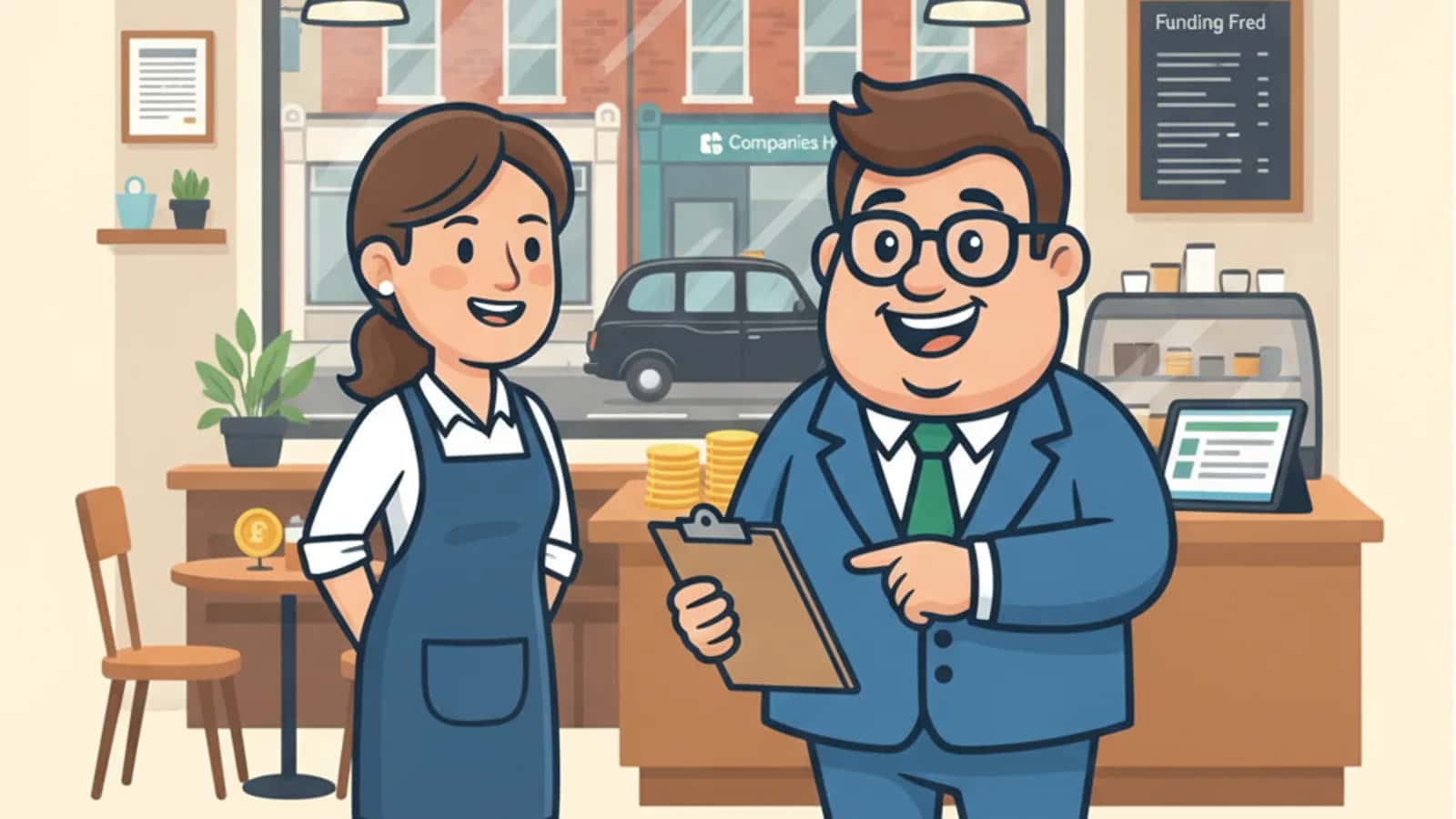 Fred helping a UK business owner compare Growth Guarantee Scheme: Latest Guidance for UK Business Loans (August 2026)