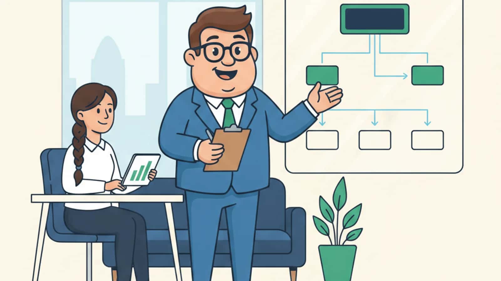 Fred helping a UK business owner compare Line of Credit? The Complete UK Business Guide for 2026