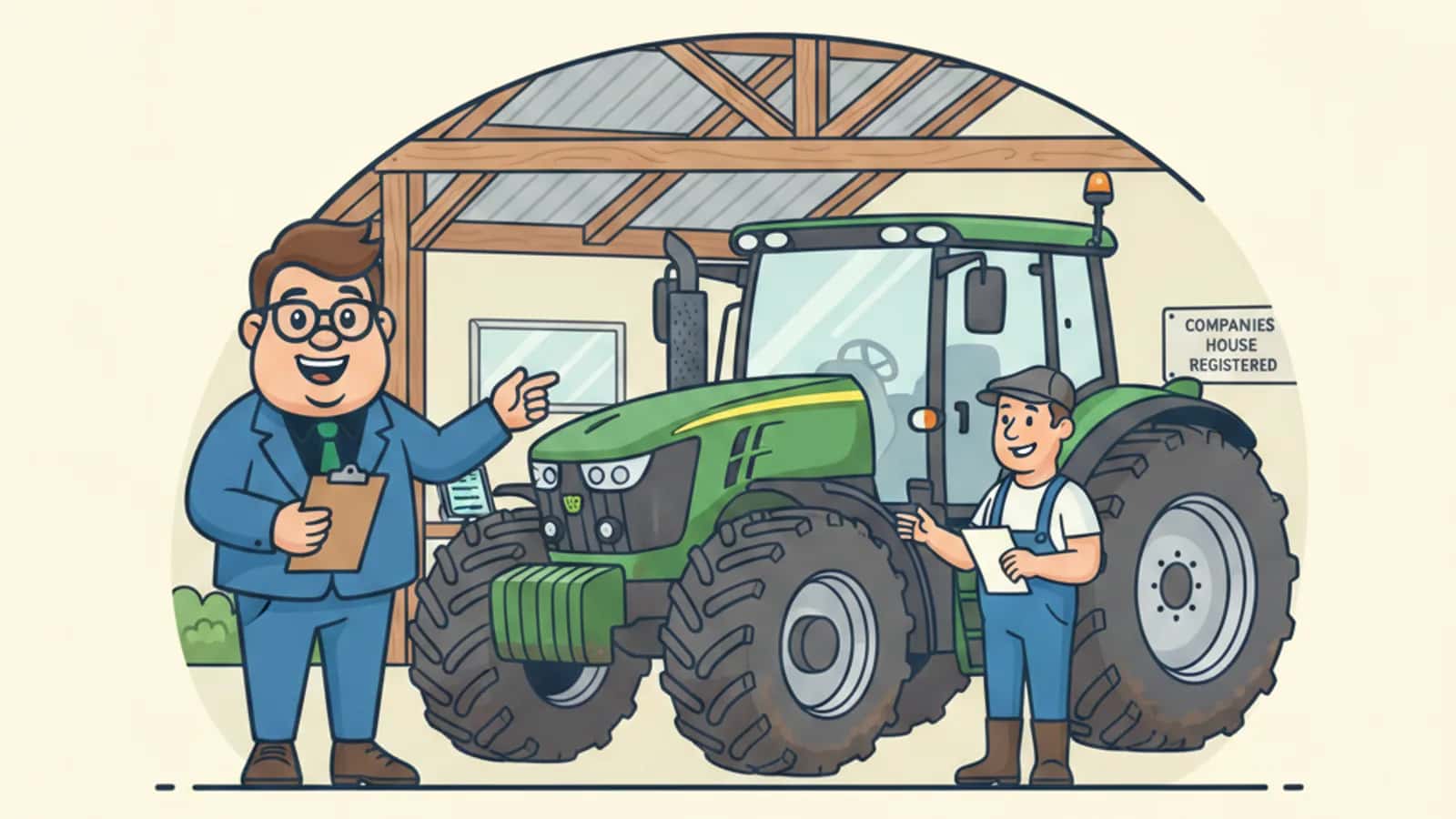 Fred helping a UK business owner compare Agricultural Asset Finance UK: Tractors - Fast Funding for Farm Equipment