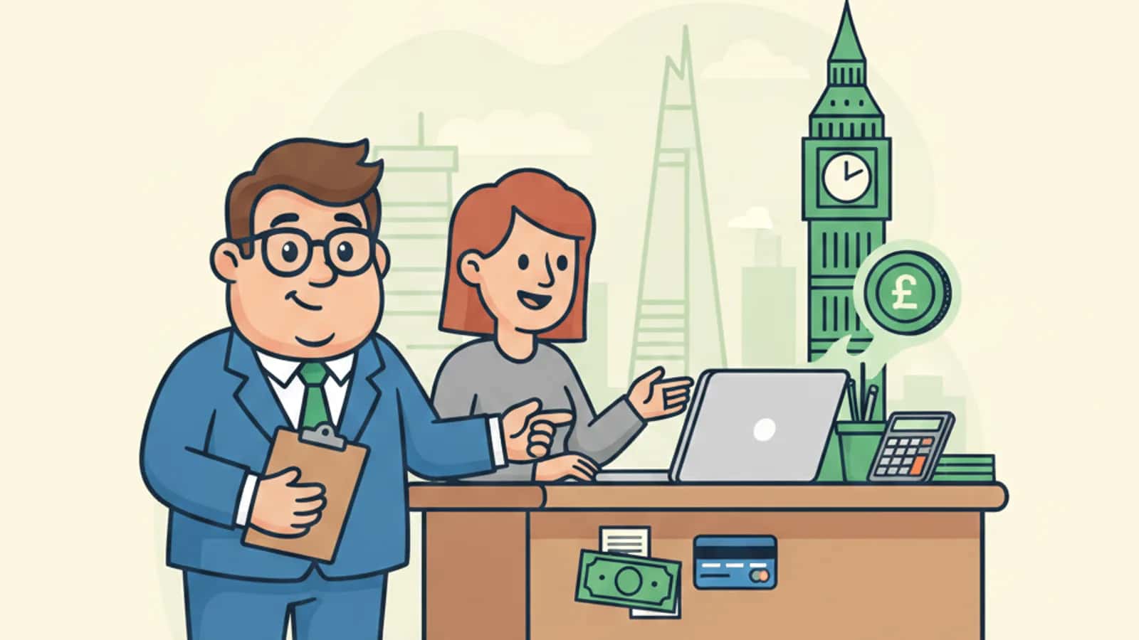 Fred helping a UK business owner compare Cash Flow Business Loans: Fast UK Funding for Working Capital Gaps