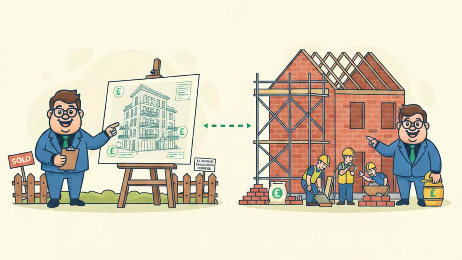 Fred explaining Difference Between Ground-Up Development Finance and Traditional Construction Loans to a UK business owner