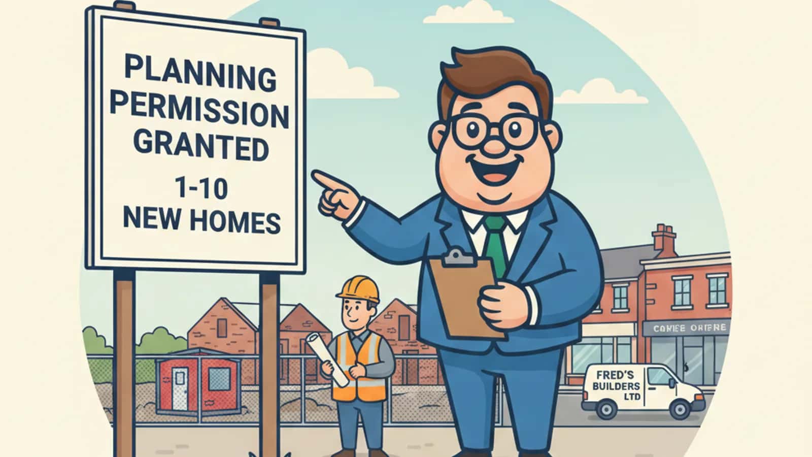 Fred helping a UK business owner compare Small Builder Development Finance: Funding 1-10 Unit Residential Schemes