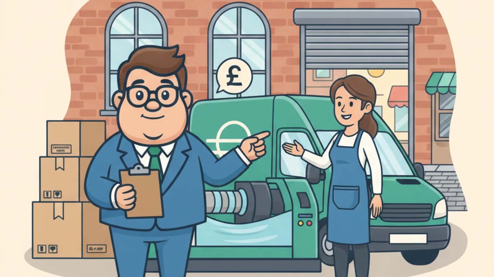 Fred helping a UK business owner compare Asset Finance vs Business Loan: Which Is Better for a Large Capital Purchase