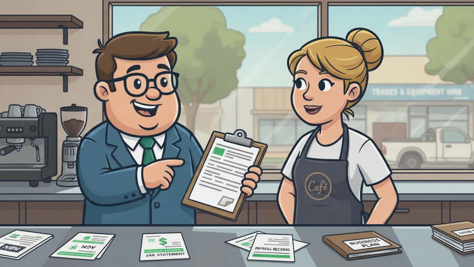 Fred explaining What Documents Are Required When Applying for a Business Loan to a Australian business owner